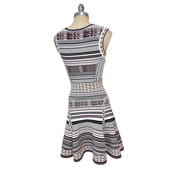 Diane von Furstenberg DVF ELEANOR Jacquard A Line Dress Banded Dot $498 Small - Picture 6 of 8